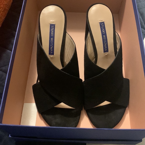 Stuart Weizman black heals worn once in box - Picture 14 of 14